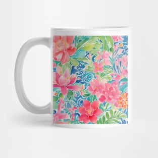 Preppy watercolor flowers Mug